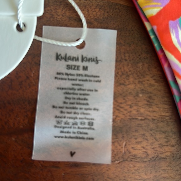 NWT Kulani Kinis Thong Tie Side Bikini Bottom, M - Picture 6 of 7